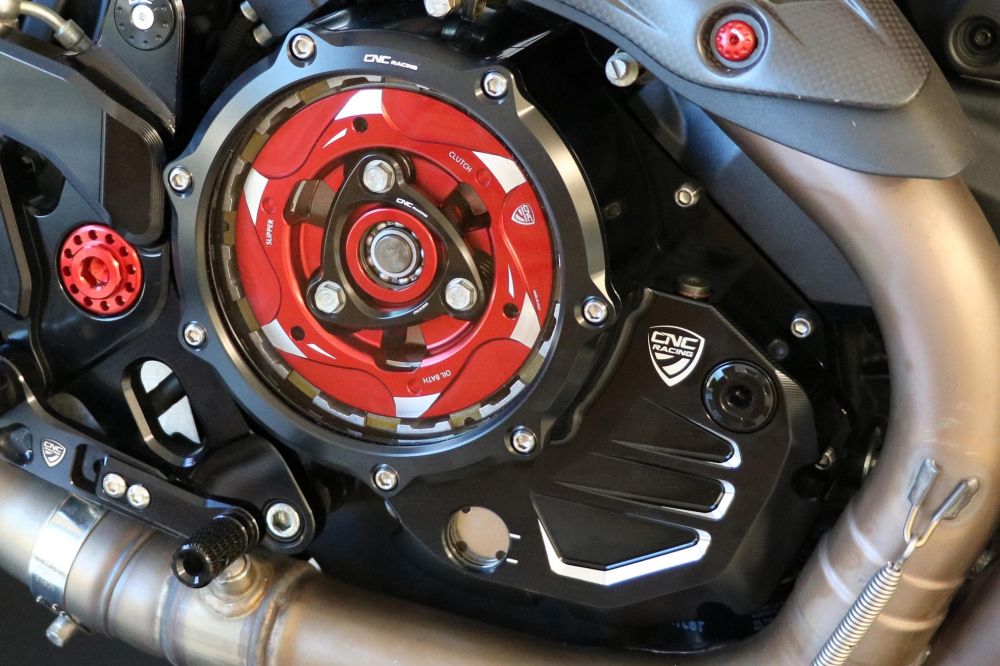 CNC Racing Ducati SBK 848 08-10 / Scrambler 800 15-22 / Monster 1200 S  14-20 / Diavel 12-18 Clear Clutch Cover | CNC_CA501_CP | Reactive Parts