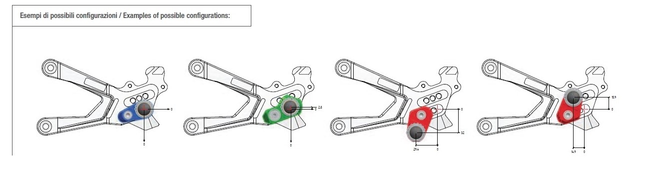 LighTech Rearset Adjustment Points